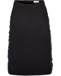 Nina Ricci - Ruched-Effect Wool Midi Skirt - Lyst