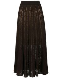 Cecilia Prado Knitted Mercedes Midi Skirt - Brown