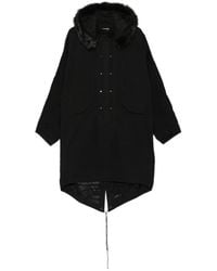 Kiko Kostadinov - Bittern Faux-Fur Trim Hooded Poncho - Lyst