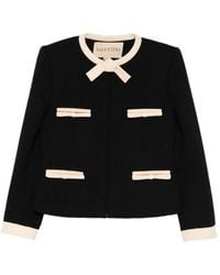 Valentino Garavani - Plain Tweed Jacket - Lyst