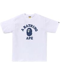 A Bathing Ape - Camo College T-Shirt - Lyst