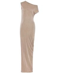 Maison Margiela - Shimmer-Knit Draped Maxi Dress - Lyst
