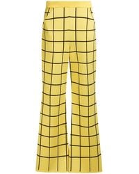Marni - Checked Flared Trousers - Lyst