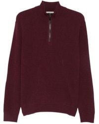Canali - Half-Zip Knitted Sweater - Lyst