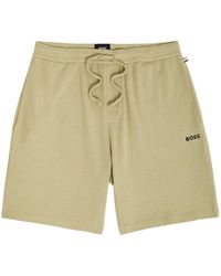 BOSS - Short De Pyjama En Maille Gaufrée À Lien De Resserrage - Lyst