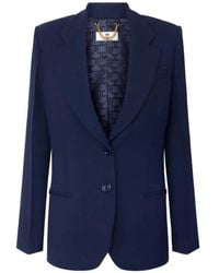 Elisabetta Franchi - Chaqueta Tipo Gabardina Con Botones - Lyst