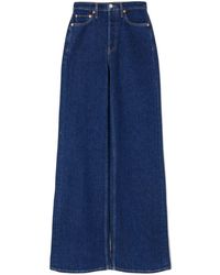 RE/DONE - High-waisted Wide-leg Jeans - Lyst