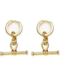 Missoma - Ridge T-Bar Hoop Earrings - Lyst