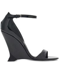 Ferragamo - 100Mm Patent Leather Sandals - Lyst