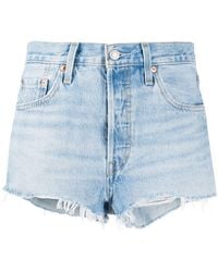 Levi's - Jeans-Shorts im Distressed-Look - Lyst