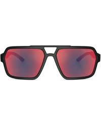 Prada Linea Rossa - Sonnenbrille Mit Eckigem Gestell - Lyst