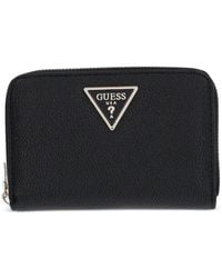Guess - Logo-Plaque Zip-Around Wallet - Lyst