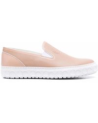 Casadei - Chaussures De Baskets À Logo Embossé - Lyst