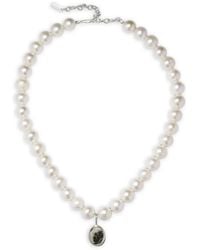 Completedworks - Collier À Perles Et Agate - Lyst