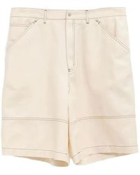 Moncler - Contrast-Stitch Gabardine Cargo Shorts - Lyst