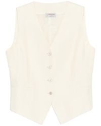 Alberto Biani - V-Neck Button Waistcoat - Lyst