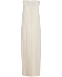 Khaite - Long Sleeveless Cotton Dress With Zip Closure - Lyst