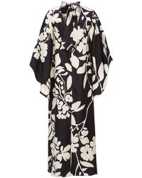 La DoubleJ - Magnifico Floral-print Silk Maxi Dress - Lyst