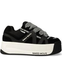 Naked Wolfe Slide Platform Sneakers in White for Men | Lyst UK