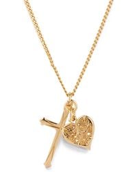 Emanuele Bicocchi - Notre-Heart Cross Necklace - Lyst