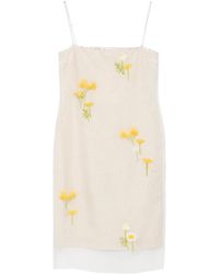 BERNADETTE - Rachel Floral-Embroidered Midi Dress - Lyst
