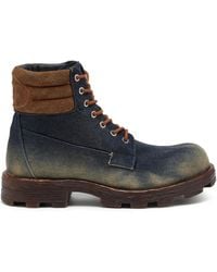 DIESEL - D-Hammer Padded-Collar Lace-Up Boots - Lyst