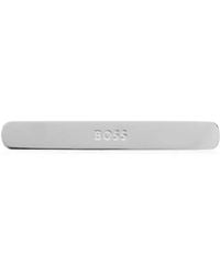 BOSS - One Logo-Engraved Polished Tie Clip - Lyst