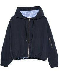 Liu Jo - Nylon Bomber Jacket With Hood - Lyst
