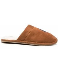 Polo Ralph Lauren - Polo Pony Embroidered Slippers - Lyst