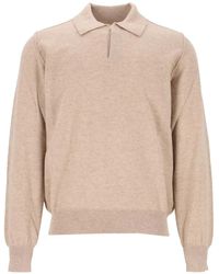Grifoni - Polo-Collar Wool Sweater - Lyst