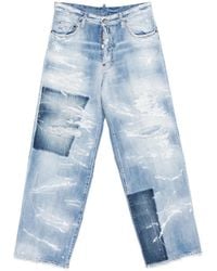 DSquared² - Patchwork Distressed Jeans - Lyst