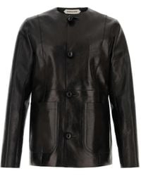 NAMACHEKO - Chaqueta de piel con cuello redondo - Lyst