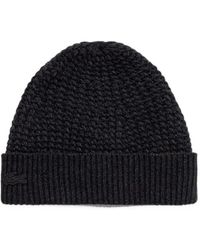 Lacoste - Textured Beanie With Wool-Blend - Lyst