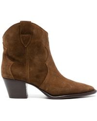 Anna F. - 55Mm Suede Cowboy Boots - Lyst