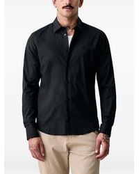 Trussardi - Logo-Embroidered Slim-Fit Shirt - Lyst