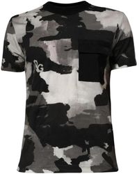 Dolce & Gabbana - Camouflage-Print Pocket T-Shirt - Lyst