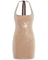 16Arlington - Syre Sequin Halterneck Mini Dress - Lyst