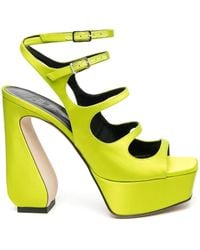 SI ROSSI - 140Mm Platform Leather Sandals - Lyst