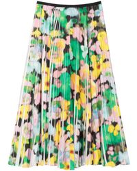 AZ FACTORY - X Lutz Huelle 3d Floral-print Pleated Midi Skirt - Lyst