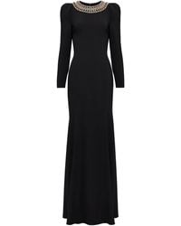 Jenny Packham - Verziertes Maxikleid Mit Puffärmeln - Lyst
