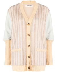 Undercover - Ribbed-knit Panelled Jacket - Lyst
