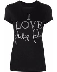 Philipp Plein - Crystal-Embellished Short-Sleeved T-Shirt - Lyst