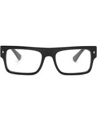 Prada - Logo-Print Square-Frame Glasses - Lyst