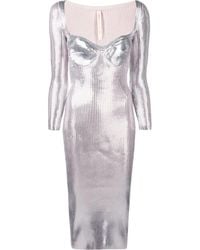 Maria Lucia Hohan - Helen Metallic Sweetheart-Neck Dress - Lyst