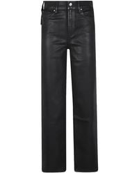 PAIGE - Sasha Coated Straight-Leg Jeans - Lyst