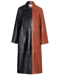 Stand Studio - Manteau En Cuir Nino À Design Bicolore - Lyst