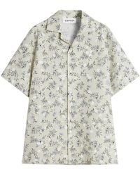 Lanvin - Short-Sleeved Shirt With All-Over Floral Print - Lyst