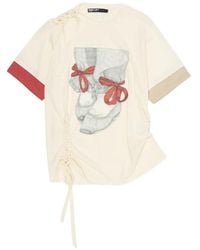Bimba Y Lola - Graphic-Print Ruched T-Shirt - Lyst
