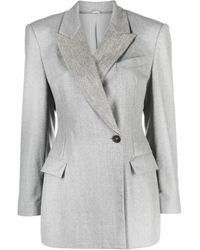 Brunello Cucinelli - Single-Breasted Button-Fastening Blazer - Lyst