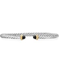 David Yurman - 14Kt And Sterling Cable Flex Bracelet (4Mm) - Lyst